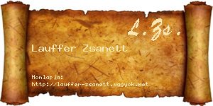 Lauffer Zsanett névjegykártya